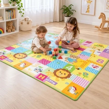Velve Covoraș De Activități Albastru 180x150cm Grosime 12mm