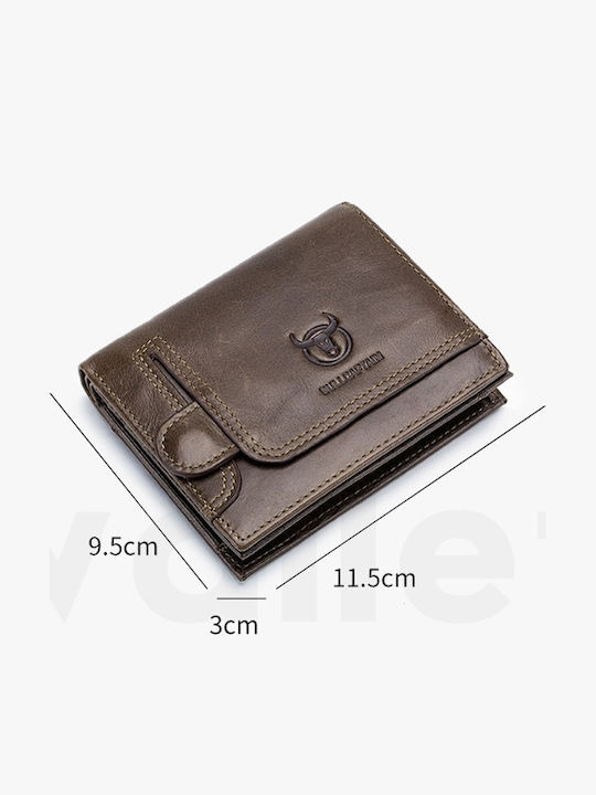 Leather Men's Card Wallet with RFID Yellow