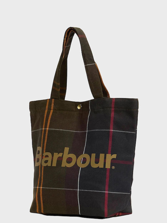 Tartan Fabric Women's Tote Bag Brown