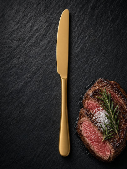 Dinox Nis Gold Knife Food from Stainless Steel 23.4cm