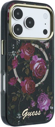 Guess Iml Glitter Blossom Roses Case Iphone 18 Pro 17 Pro Black