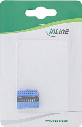 InLine Right Angle USB 3.0 19-Pin Male Female Upward Facing 5 Gbps Motherboard 33448o