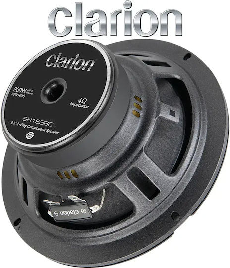 Clarion SH-1636C Autolautsprecher Set Geteilte 6.5" mit 50W RMS (2 Weg)