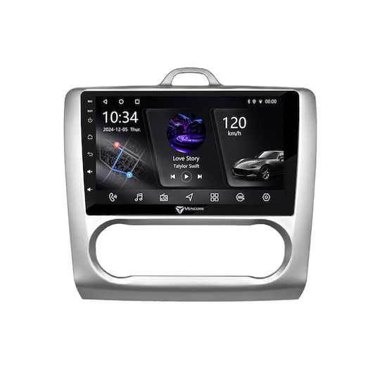 VenCore Auto-Audiosystem für Ford Focus 2004-2015 mit A/C Bluetooth USB AUX Eingebautes Wi-Fi GPS Apple CarPlay Android Auto mit 9 Zoll Touchscreen