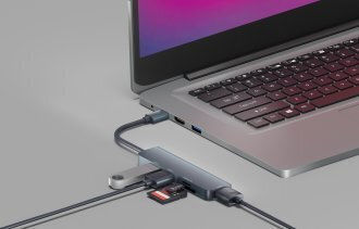 Newell USB Hub 5 Ports USB 2.0 with USB-C / USB-A Grey
