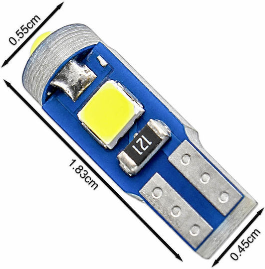 Rchang Becuri Auto Și Motocicletă T5 LED 6500K Alb Rece 12V 2 Bucăți