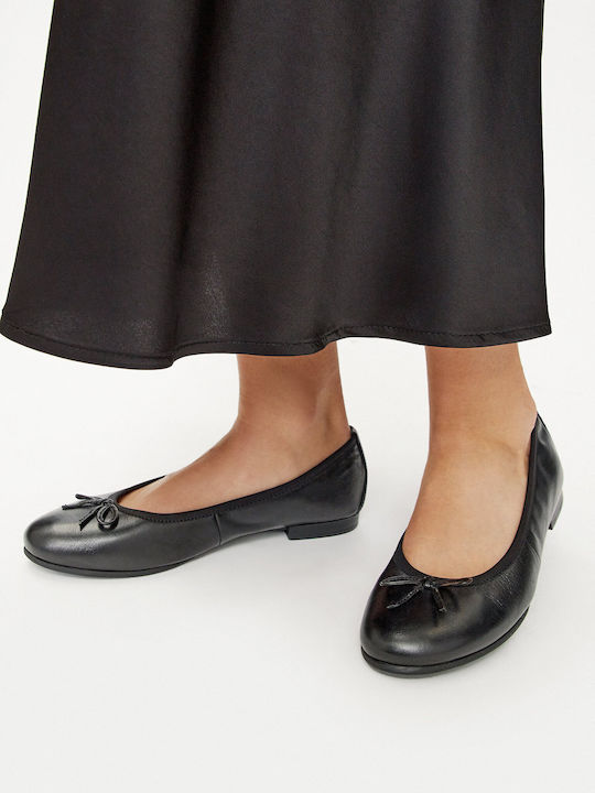 Damen-Ballerinas aus Leder Black
