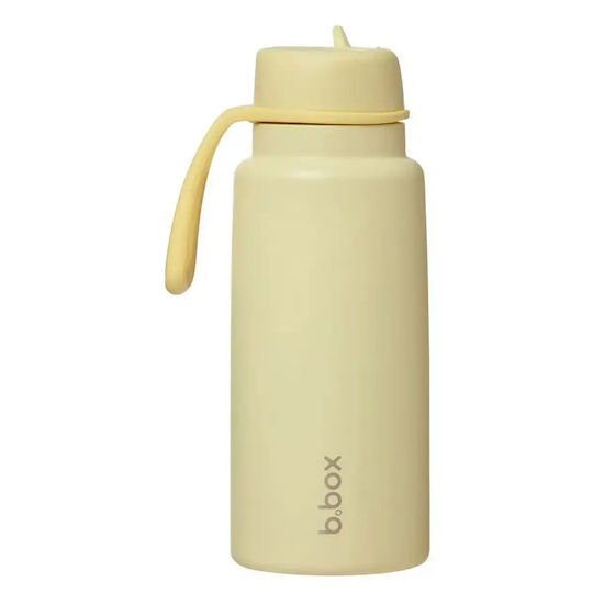 B.Box Thermos Bottle 1 L Lemon Twist with Straw