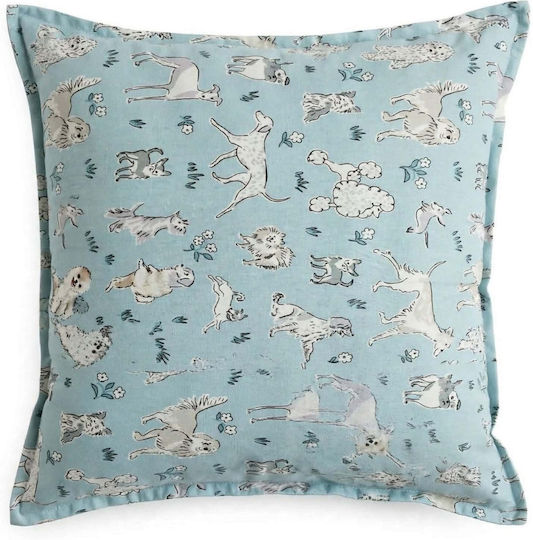 Oxygen Dekorativer Kissenbezug Dogs Hellblau 45x45cm Oxygen Dekorativer Kissenbezug Dogs Hellblau 45x45cm
