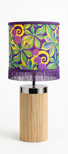 Table Lamps Jane Sassaman Wood Dimensions 55*20 E27 Oxygen Lampshades