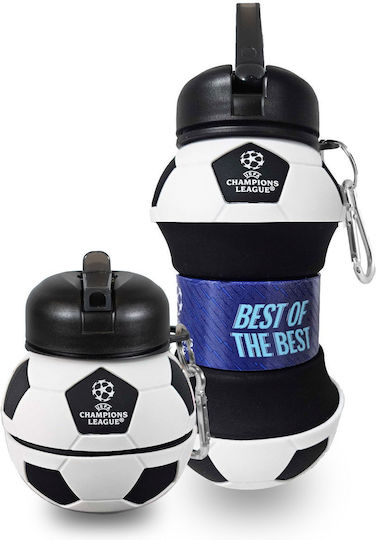 Uefa Ball Kids Water Bottle Football Silicone Thermos Multicolour 500ml