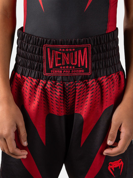 Παιδικό Σορτσάκι Πυγμαχίας Venum Attack Kids Boxing Shorts Black Red