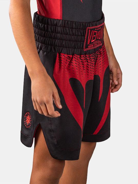 Παιδικό Σορτσάκι Πυγμαχίας Venum Attack Kids Boxing Shorts Black Red