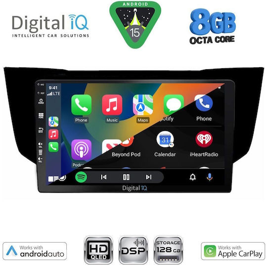 Digital IQ Car Audio System for Lexus RX300 2003-2008 Bluetooth USB Wi-Fi GPS Apple CarPlay Android Auto with 9 Inch Touch Screen DIGITAL IQ BXF 18345BL CPAA