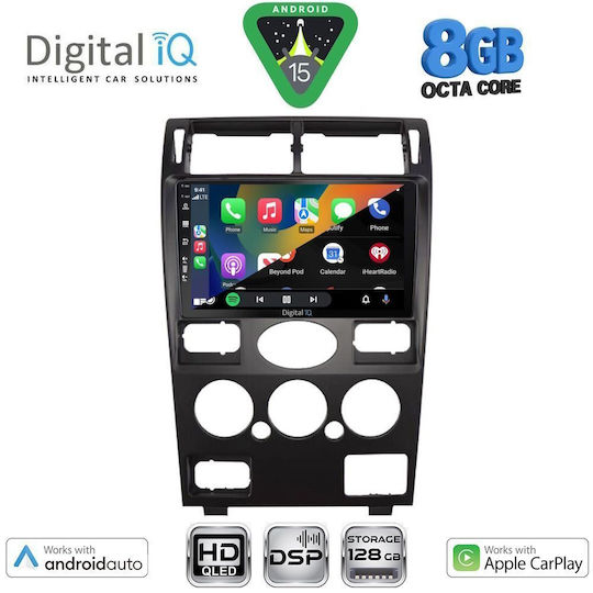 Digital IQ Auto-Audiosystem für Ford Mondeo 2003-2006 (Bluetooth/USB/Eingebautes Wi-Fi / 3G/GPS/Apple CarPlay/Android Auto) mit Touchscreen 9 Zoll