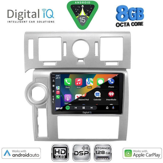 Digital IQ Car Audio System Hummer H2 2008 2009 Bluetooth USB Wi-Fi GPS Apple CarPlay Android Auto with 9 Inch Touch Screen DIGITAL IQ BXF 18216 CPAA