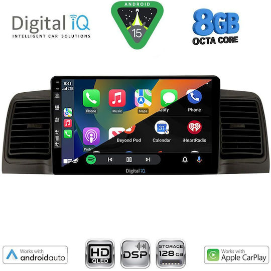 Digital IQ Auto-Audiosystem für Toyota Korolla 2001-2006 mit Touchscreen 9 Zoll