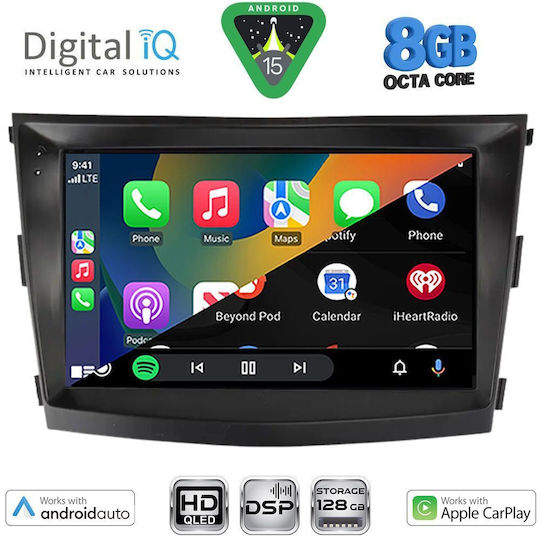 Digital IQ Car Audio System for SsangYong Tivoli 2016-2024 Bluetooth USB Wi-Fi GPS Apple CarPlay Android Auto with 9" Touch Screen Digital IQ BXF 18658 CPAA