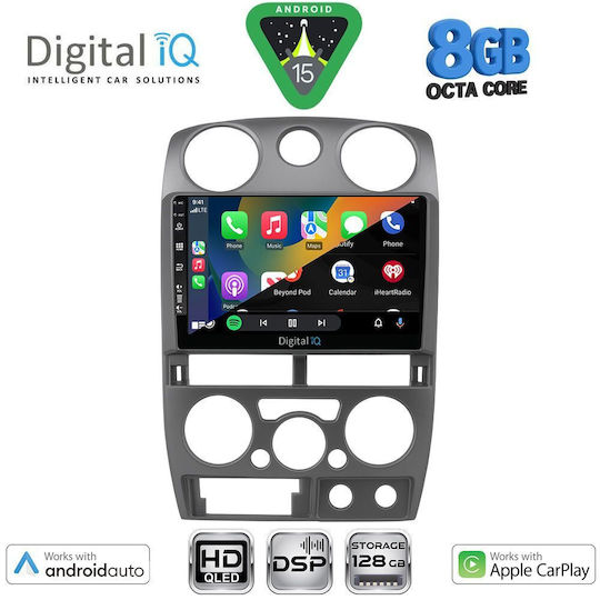 Digital IQ Auto-Audiosystem Isuzu D-Max 2008-2012 Bluetooth USB Eingebautes Wi-Fi GPS Apple CarPlay Android Auto mit 9 Zoll Touchscreen
