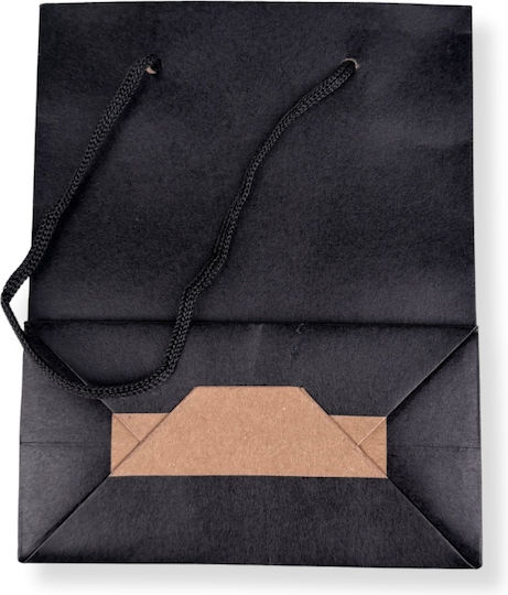 thessPACK Geantă Pentru Cadou Neagră 12x15x5cm 12 Bucăți