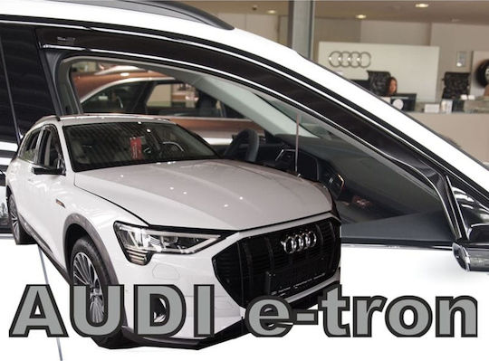 Heko Set of Windbreakers Front Car Dark Fime for Audi e-tron 2pcs