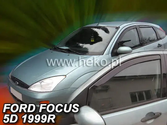 Heko Set of Windbreakers Front Car Dark Fime for Ford Focus MK1 4D/5D 1998-2005 2pcs