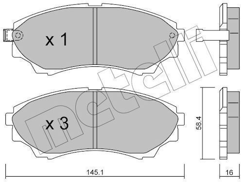 Plăcuțe Frână Față Ford Ranger-b2500 4wd 02- Bt-50 4wd 05 6260-199