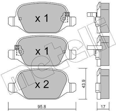 Rear Brake Pads Fiat 500L 0.9-1.3 D-1.4-1.6 D 3334-199