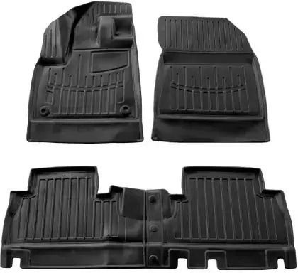 Race Axion Set of Front and Rear Mats 4pcs Tray Type for Citroen Berlingo 2018 Black