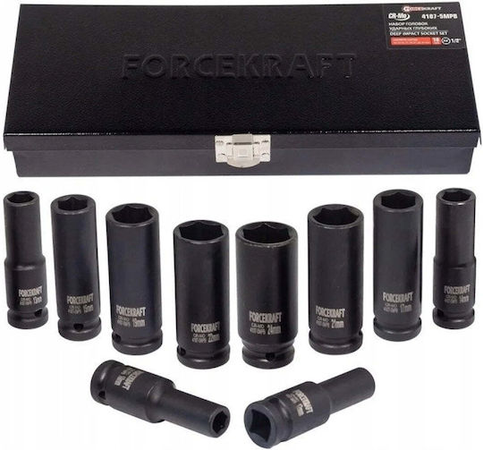Forcekraft Steckdosen Pneumatisch Sechsecke mit Rahmen Gastgeber 1/2" Set 10τμχ