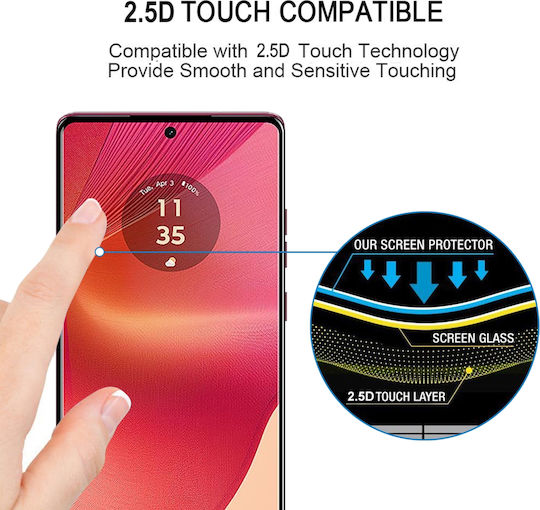 Vollflächig gehärtetes Glas (Motorola Edge 50 Fusion) Displayschutzfolie