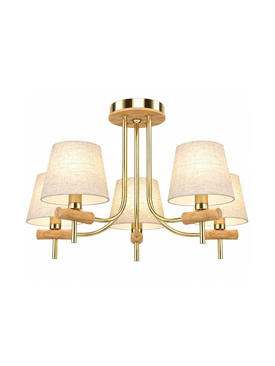 Elmark Candelabru cu Lemn Auriu