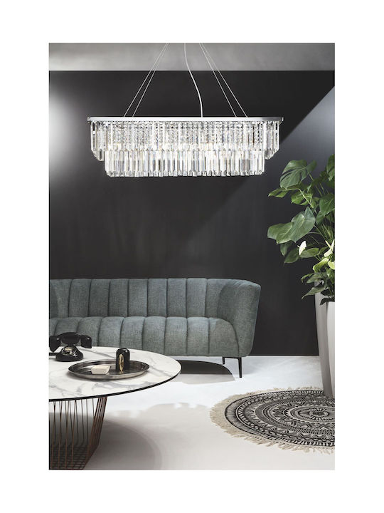 Ondaluce Daiquiri 6500472 Полилей Ø100см с Кристали Прозрачен Ondaluce Daiquiri 6500472 Полилей Ø100см с Кристали Прозрачен