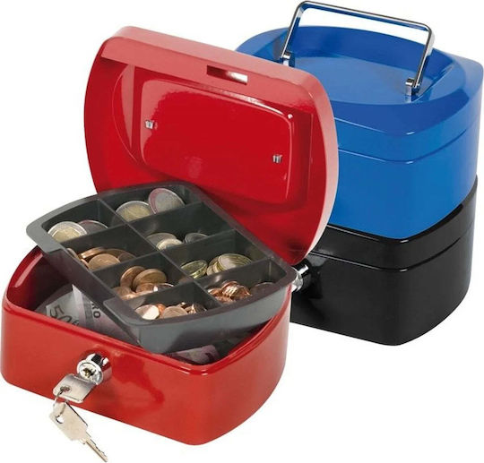 Q-Connect Kassenschrank mit Schloss KF04247 Rot