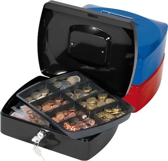 Q-Connect Kassenschrank mit Schloss KF02624 Blau