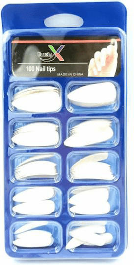 Tipps für falsche Nägel in Weiß Farbe 100Stück 401658