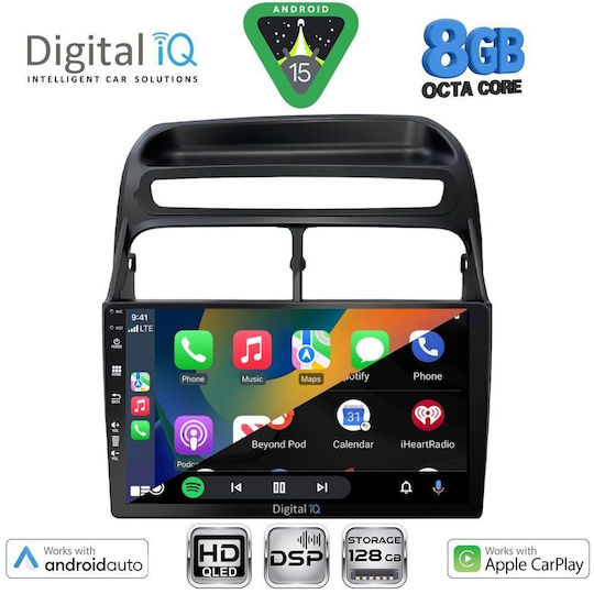Digital IQ Ηχοσύστημα Αυτοκινήτου για Fiat Linea 2007-2011 (Bluetooth/USB/WiFi/GPS/Apple-Carplay/Android-Auto) με Οθόνη Αφής 9"