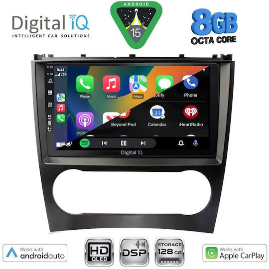 Digital IQ Car Audio System for Mercedes-Benz CLK Class 2004-2008 Bluetooth USB Wi-Fi GPS Apple CarPlay Android Auto with 9 Inch Touch Screen DIGITAL IQ BXF 18404 CPAA