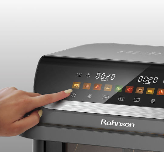 Rohnson Air Fryer με Διπλό Αποσπώμενο Κάδο 5lt Μαύρο R-28011