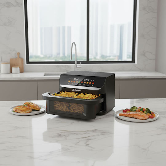 Rohnson Air Fryer με Διπλό Αποσπώμενο Κάδο 5lt Μαύρο R-28011