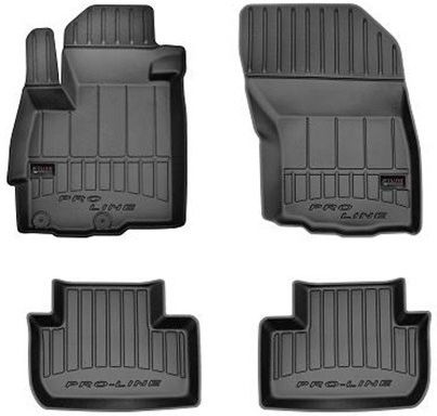 Frogum Set of Front and Rear Mats 4pcs for Peugeot 4008 Mitsubishi Asx Citroen C4 Aircross 2012-2018 Black