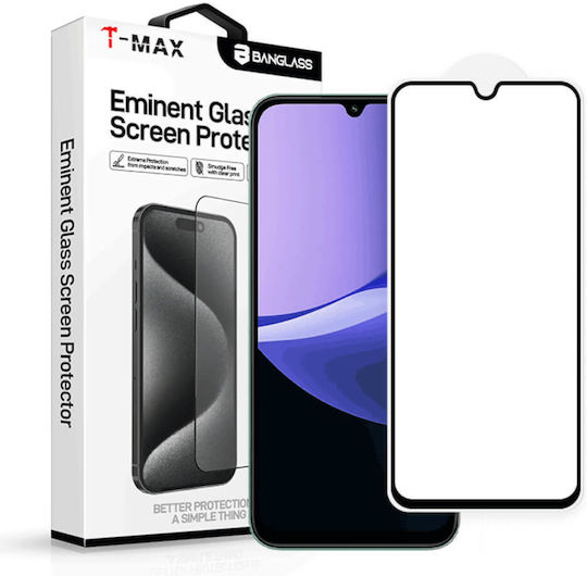 T-Max 0.2mm Закалено Стъкло За Цялото Лице Черно (Redmi 15C 5G)