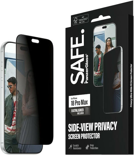 Safe By PanzerGlass 2-странен Privacy Защитно Фолио За Apple iPhone 18 Pro Max Ултра-широк Фит С Easyaligner