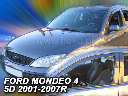 Heko Satz Windabweiser Vordere Dark Fime für Ford Mondeo 2Stück