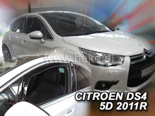Heko Σετ Ανεμοθραύστες Αυτοκινήτου Μπροστινοί Σκούρο Φιμέ για Citroen DS5 2τμχ