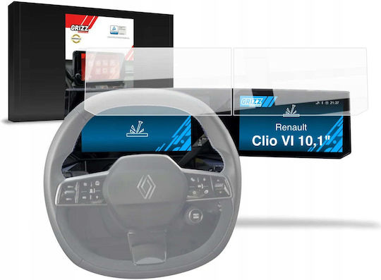 GrizzGlass Folie Ceramică Cardisplay Protection Renault Clio 6 10 1'' 2026 2 în 1 Grz19530