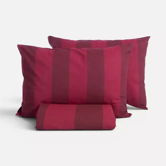 Nef-Nef Homeware Casual Vertia Σετ Υπέρδιπλη 240x230cm Bordo Nef-Nef Homeware Casual Vertia Σετ Υπέρδιπλη 240x230cm Bordo