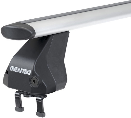 Menabo Komplettes Set Autodachträger Aluminium Omega Plus L 130 cm Silber Ford Mondeo IV 4 Türen 2014>-2 Stück 9980 Mb+14730 Mb Mp.fo.14730/mb-omgps-16