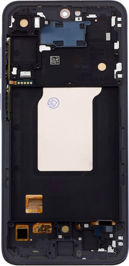 Οθόνη Display + mit Touch-Mechanismus und Rahmen für Samsung A556B Galaxy A55 5G (Schwarz)