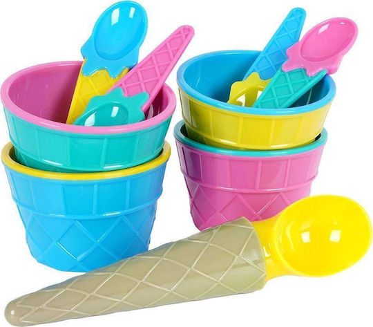 Excellent Houseware Servierschalen Eiscreme Rund Kunststoff 9Stücke